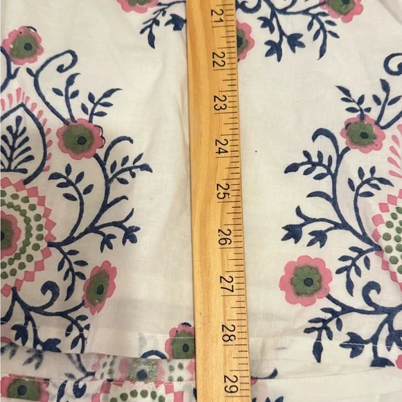 Sue Sartor Bangalore Tunic in Pink and Green Floral 100% Cotton Exquisite Sz L - Picture 11 of 15